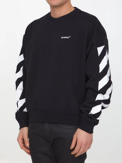 Off-White Diag Helvetica Crew-neck Sweatshirt