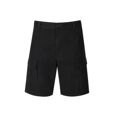 Shop Diesel P-argy Black Cargo Bermuda Shorts