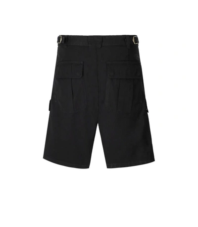 Shop Diesel P-argy Black Cargo Bermuda Shorts