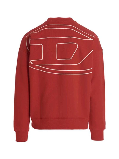 Shop Diesel 's-rob-megoval' Sweatshirt In Red
