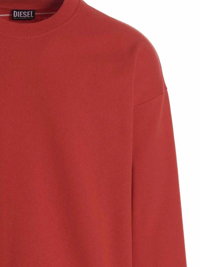 Shop Diesel 's-rob-megoval' Sweatshirt In Red