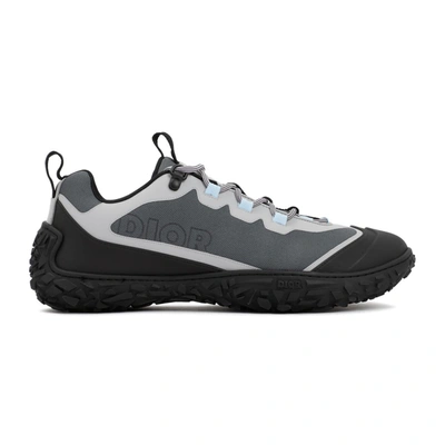 Shop Dior Homme  Izon Hiking Sneakers Shoes In Grey