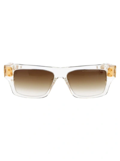 Shop Dita Sunglasses In Crystal Clear - Yellow Gold Gradient