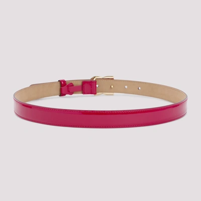 Shop Dolce & Gabbana Patent Leather Belt In Pink &amp; Purple