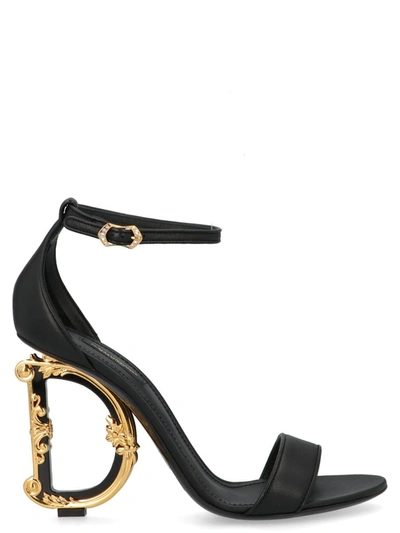 Shop Dolce & Gabbana 'devotion' Sandals In Black