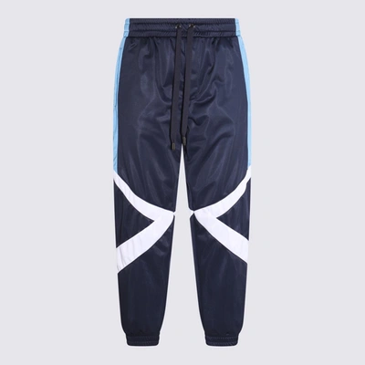 Shop Dolce & Gabbana Blue And White Track Pants