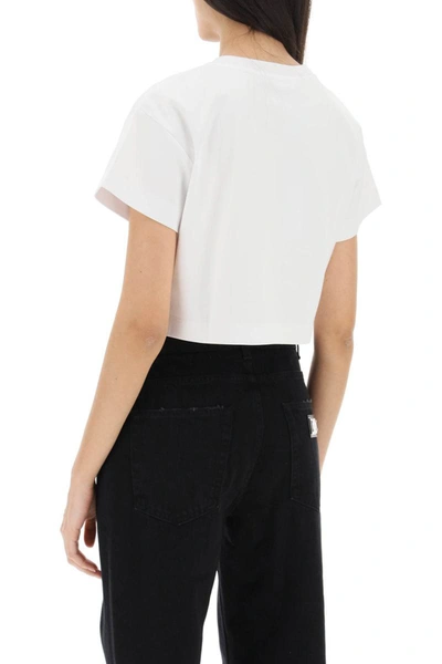Shop Dolce & Gabbana Cropped T-shirt Kim Patch In White