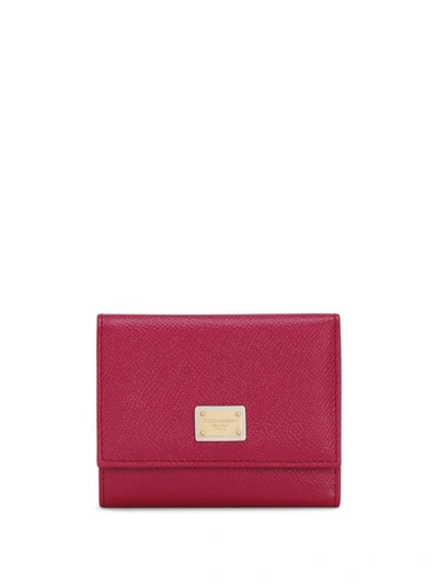 Shop Dolce & Gabbana Dauphine Wallet Accessories In Pink &amp; Purple