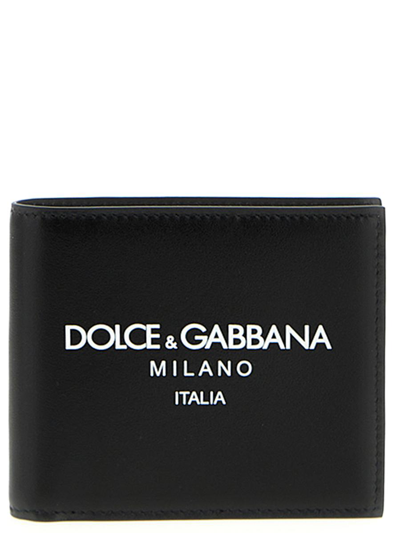 Shop Dolce & Gabbana Logo Print Wallet In Black