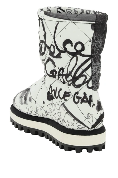 Shop Dolce & Gabbana Printed Nylon Boots In Multicolor