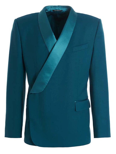 Shop Dolce & Gabbana Tailored Blazer In Blue