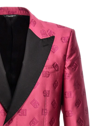 Shop Dolce & Gabbana Tuxedo Blazer In Fuchsia