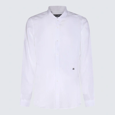 Shop Dolce & Gabbana White Linen Shirt