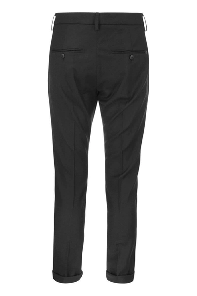 Shop Dondup Gaubert - Slim Fit Trousers In Wool In Grey