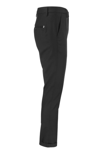 Shop Dondup Gaubert - Slim Fit Trousers In Wool In Grey