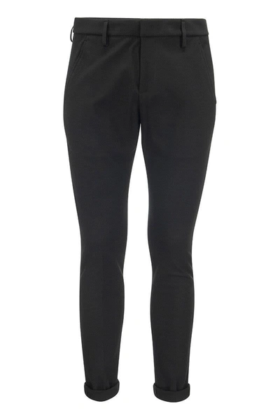 Shop Dondup Gaubert - Slim-fit Jersey Trousers In Black