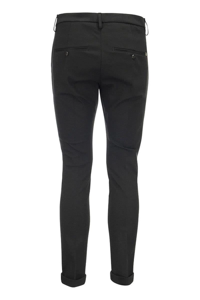 Shop Dondup Gaubert - Slim-fit Jersey Trousers In Black