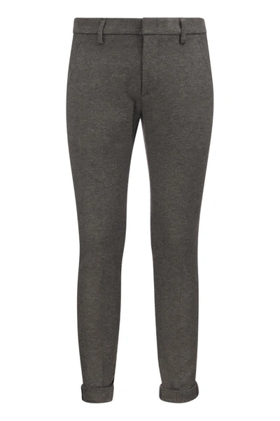 Shop Dondup Gaubert - Slim-fit Jersey Trousers In Grey