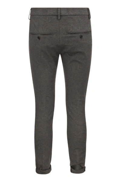 Shop Dondup Gaubert - Slim-fit Jersey Trousers In Grey