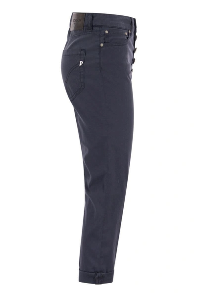 Shop Dondup Trousers Koons Loose Fit In Blue