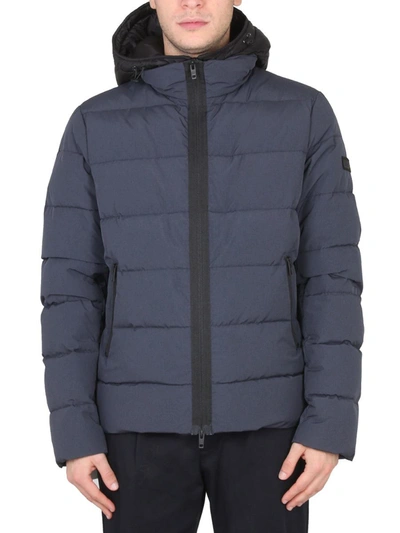 Shop Fay Double Front Down Jacket In Blue