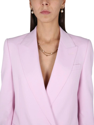 Alexander Mcqueen Women Double-breasted Jacket In Pink