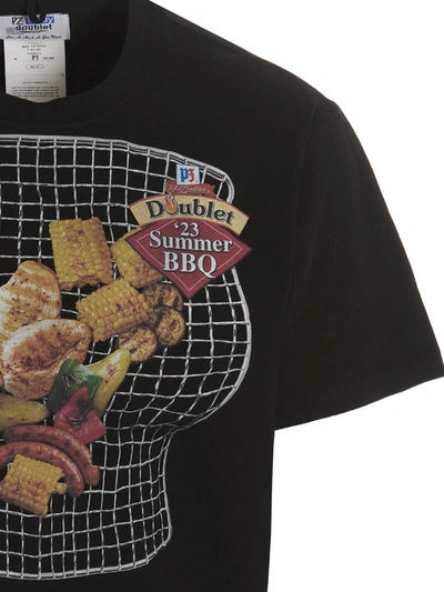 Shop Doublet 'barbecue Printed' T-shirt In Black