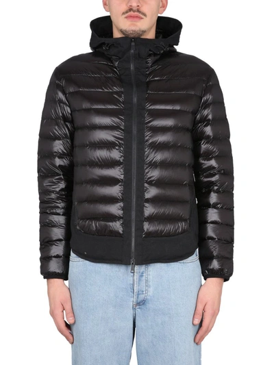 Shop Add Down Jacket With Hood In Black