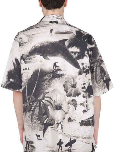 Shop Msgm Dreaming Print Shirt In Multicolor