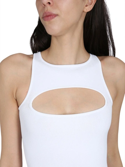 Shop Dsquared2 Dress Cut Out In White