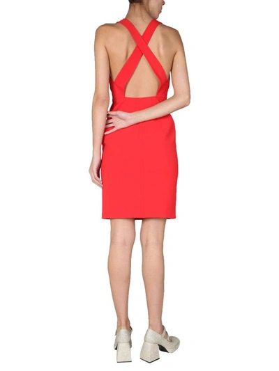 Shop Boutique Moschino Dress With Cut Out Detail In Red