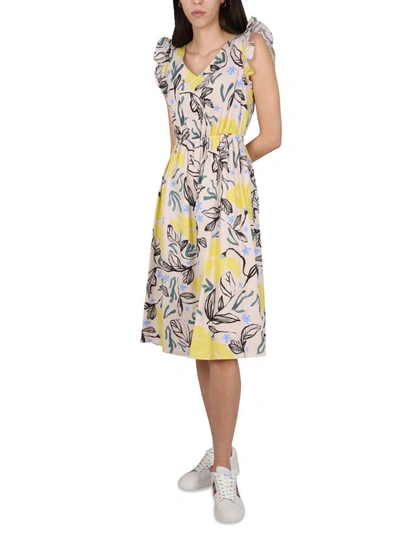 Shop Ps By Paul Smith Ps Paul Smith Dress With Print In Multicolor