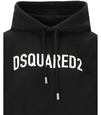 Shop Dsquared2 Black Hooded Dress