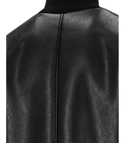 Dsquared2 Faux Shearling Black Bomber Jacket In Black