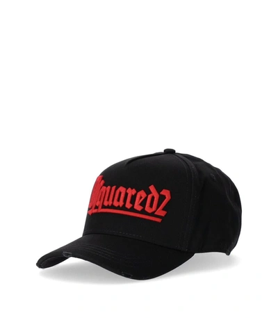 Shop Dsquared2 Gothic Black Baseball Cap