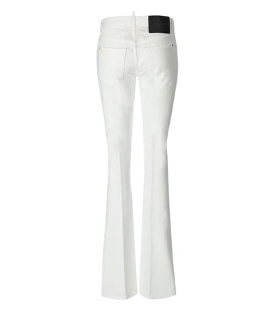 Shop Dsquared2 Twiggy White Flare Jeans