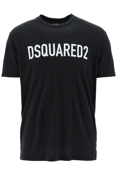 Shop Dsquared2 'cool' Logo Print T-shirt In Black