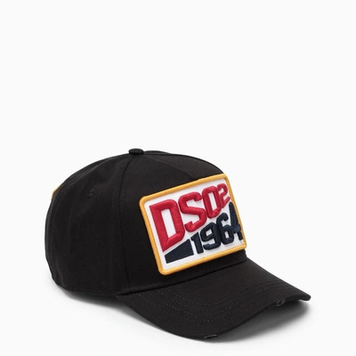 Shop Dsquared2 Baseball Cap With Patch In Black