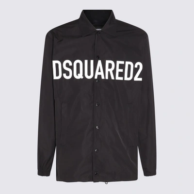 Shop Dsquared2 Black And White Casual Jacket
