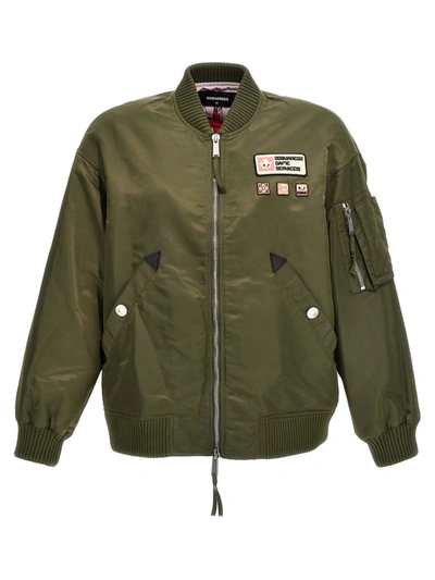Shop Dsquared2 Classic Bomber Jacket In Green