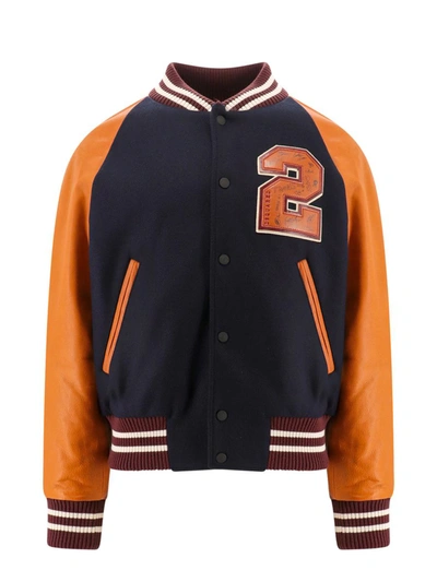 Shop Dsquared2 College Bomber In Blue