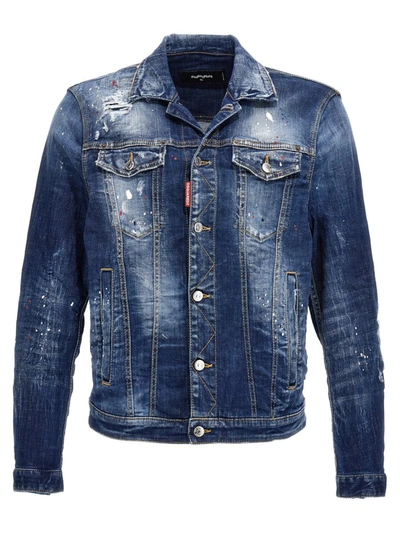 Shop Dsquared2 Dan Jean Jacket In Blue