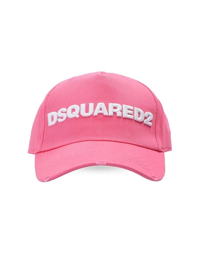 Shop Dsquared2 Embroidered Logo Baseball Cap In Pink