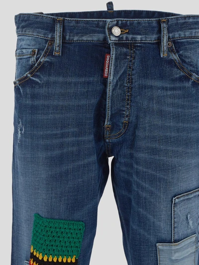 Shop Dsquared2 Jeans In <p> Blue Jeans In Cotton