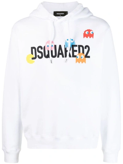 Shop Dsquared2 Logo-print Hoodie In White