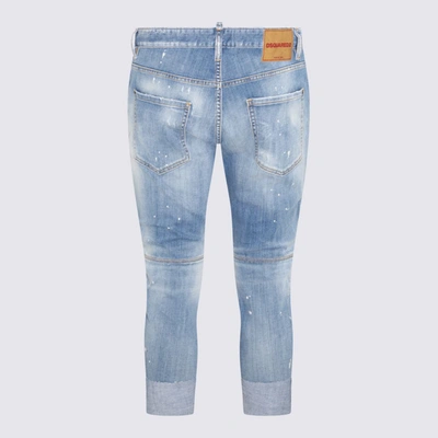 Shop Dsquared2 Navy Blue Denim Jeans