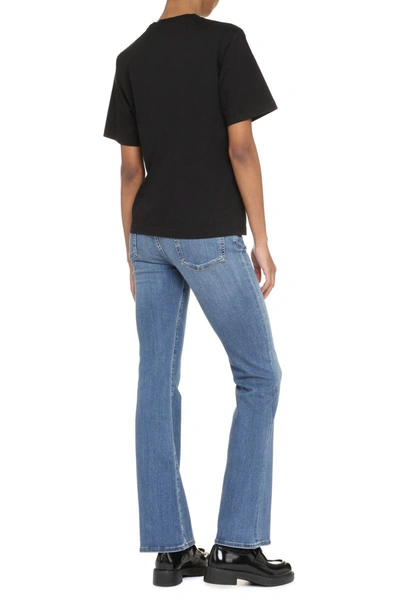 Dsquared2 Women's Short Sleeve Printed Cotton T-shirt In Black