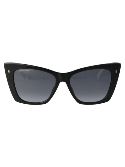 Shop Dsquared2 Sunglasses In 80s9o Black White