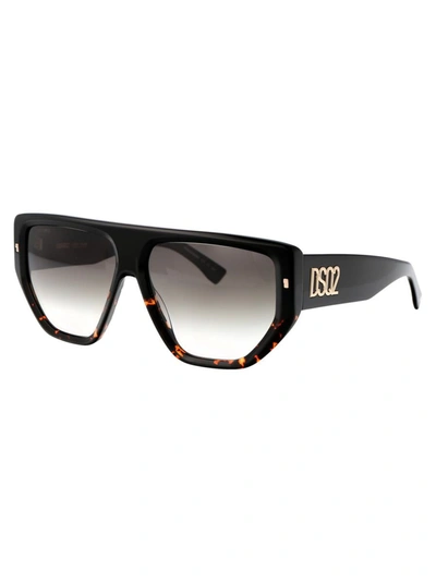 Shop Dsquared2 Sunglasses In Wr79k Black Havana