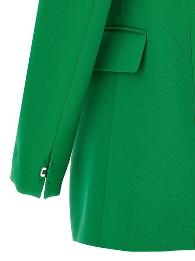 Shop Dsquared2 Tulle Insert Blazer Jacket In Green